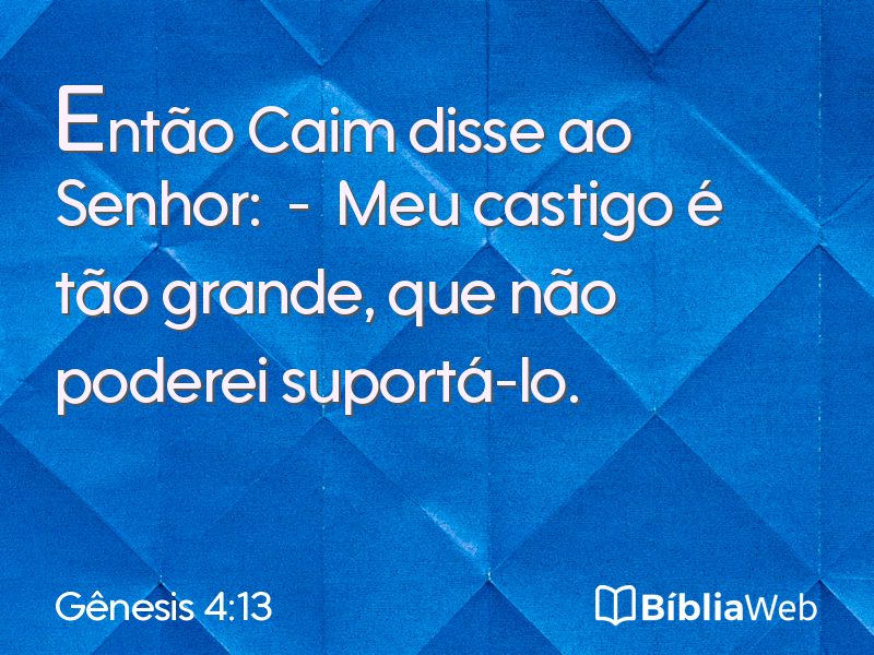 Gênesis 4:13 em imagem para compartilhar