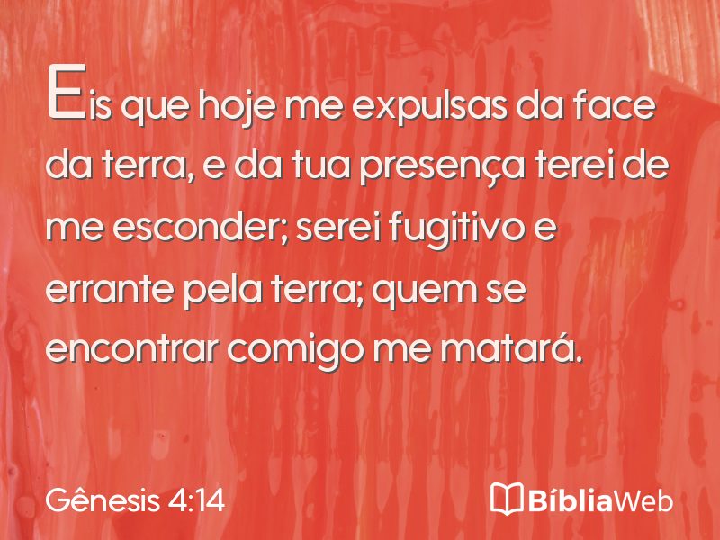 Gênesis 4:14 em imagem para compartilhar