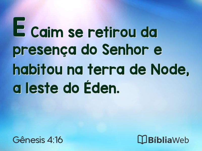 Gênesis 4:16 em imagem para compartilhar