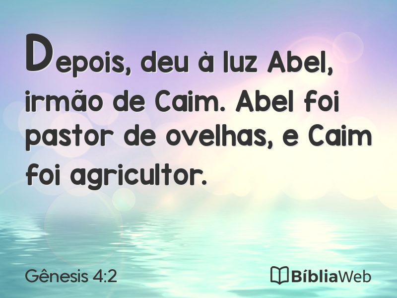 Gênesis 4:2 em imagem para compartilhar