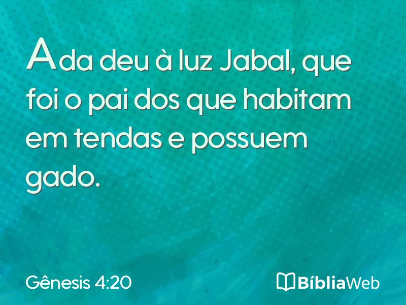 Gênesis 4:20 em imagem para compartilhar