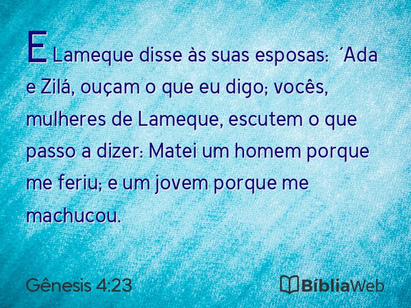 Gênesis 4:23 em imagem para compartilhar