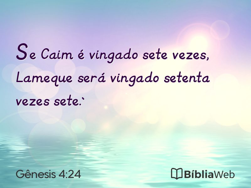 Gênesis 4:24 em imagem para compartilhar