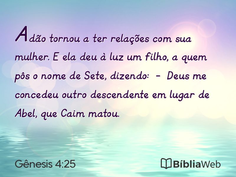 Gênesis 4:25 em imagem para compartilhar