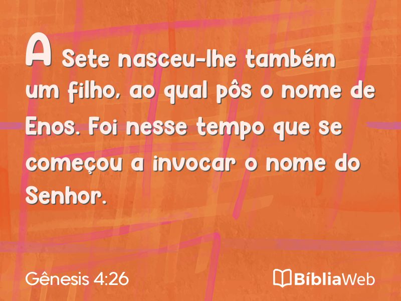 Gênesis 4:26 em imagem para compartilhar