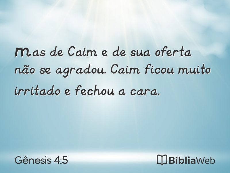 Gênesis 4:5 em imagem para compartilhar