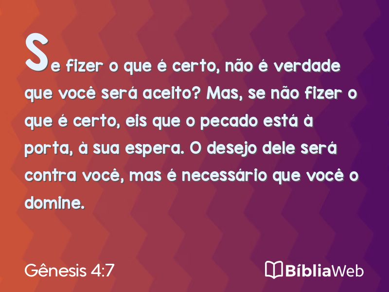 Gênesis 4:7 em imagem para compartilhar