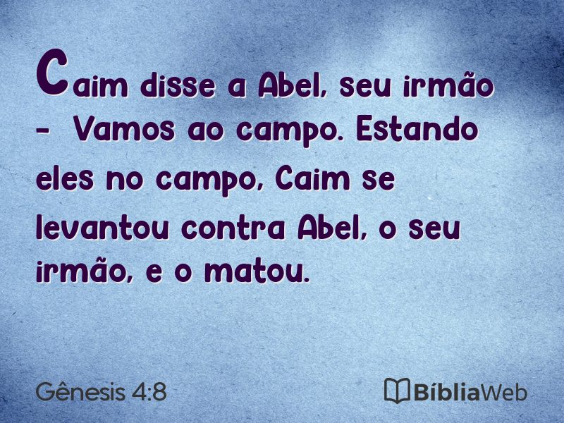 Gênesis 4:8 em imagem para compartilhar