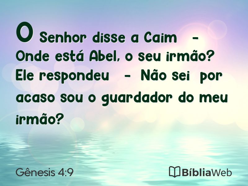Gênesis 4:9 em imagem para compartilhar