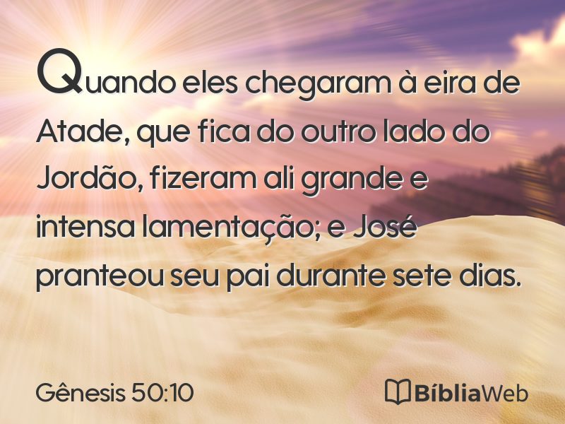 Gênesis 50:10 em imagem para compartilhar