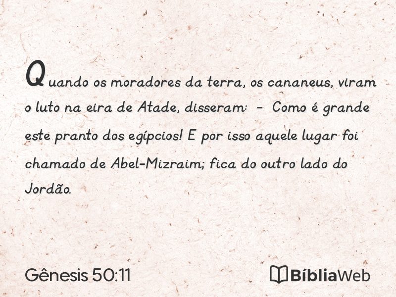 Gênesis 50:11 em imagem para compartilhar