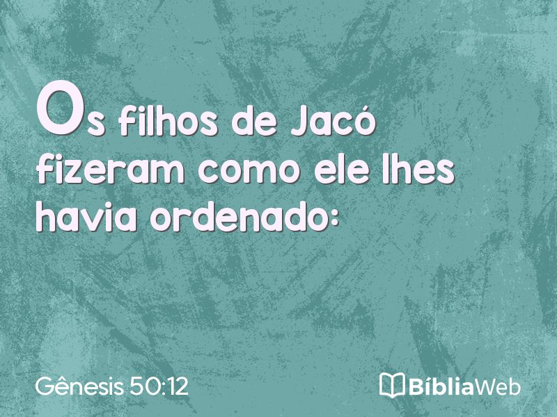 Gênesis 50:12 em imagem para compartilhar