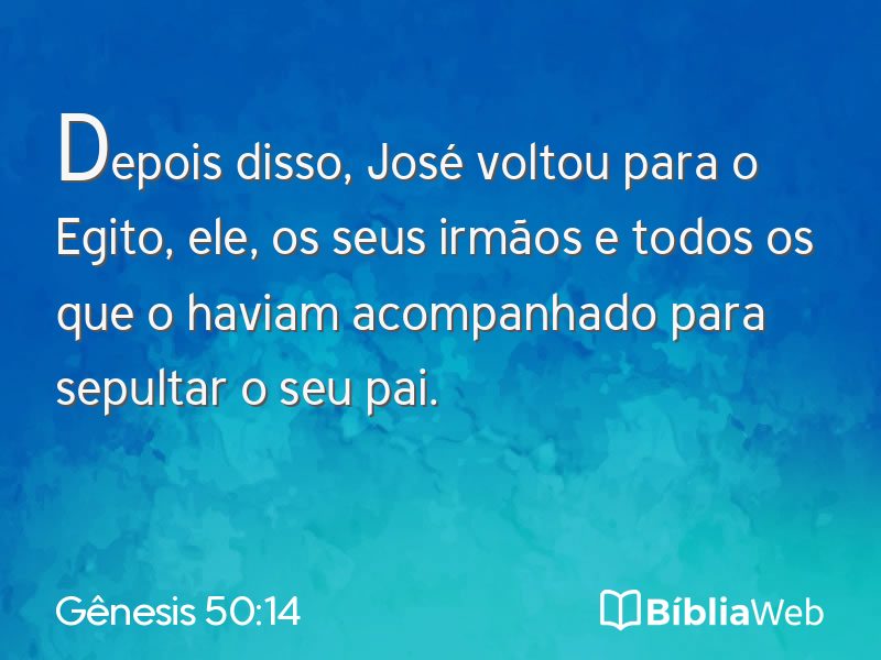 Gênesis 50:14 em imagem para compartilhar