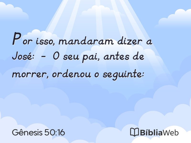 Gênesis 50:16 em imagem para compartilhar
