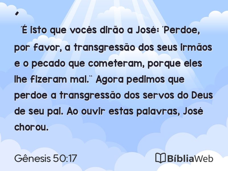 Gênesis 50:17 em imagem para compartilhar