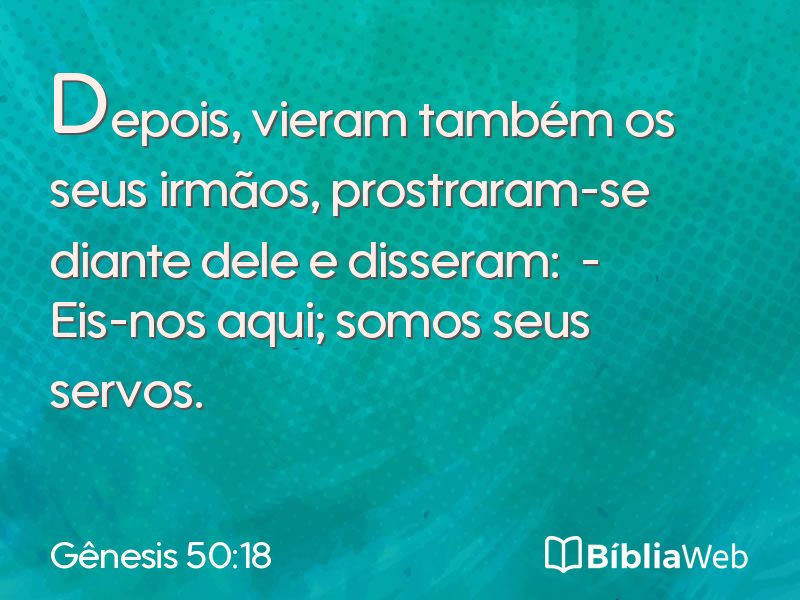 Gênesis 50:18 em imagem para compartilhar
