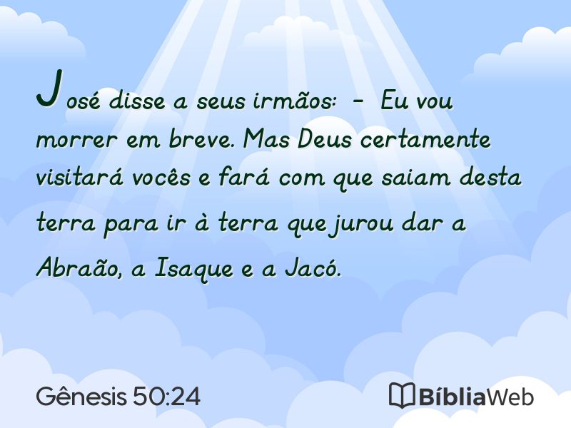 Gênesis 50:24 em imagem para compartilhar