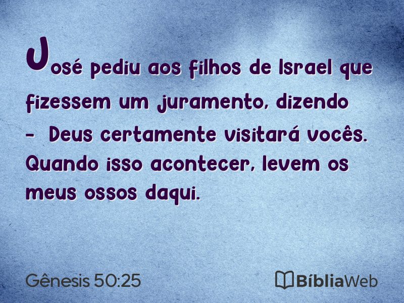 Gênesis 50:25 em imagem para compartilhar
