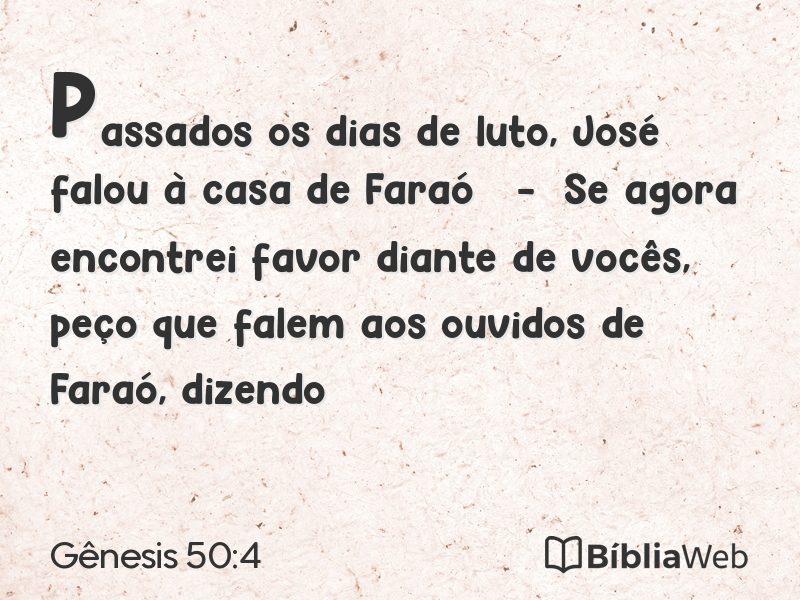 Gênesis 50:4 em imagem para compartilhar