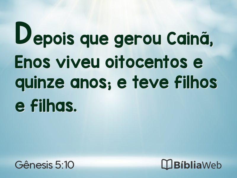 Gênesis 5:10 em imagem para compartilhar