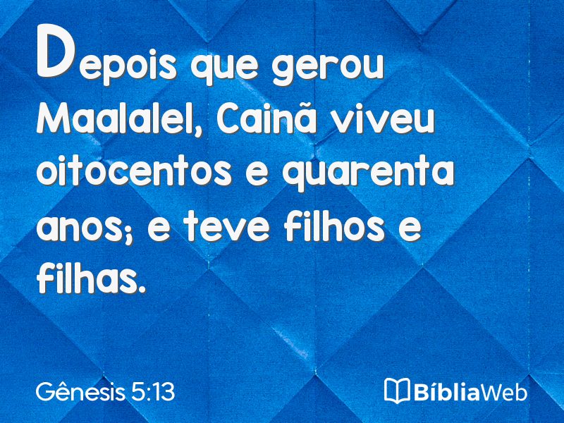 Gênesis 5:13 em imagem para compartilhar