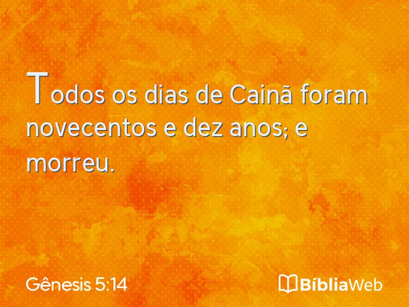 Gênesis 5:14 em imagem para compartilhar