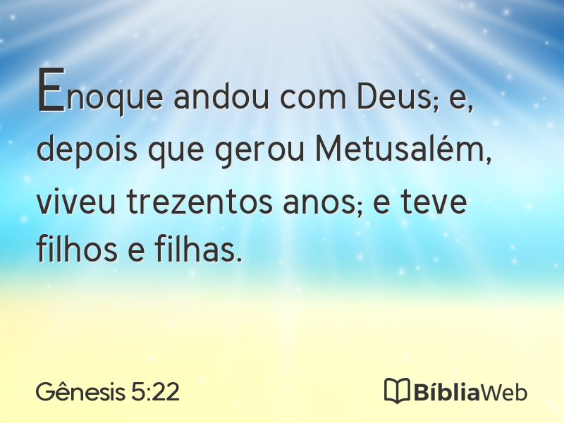 Gênesis 5:22 em imagem para compartilhar