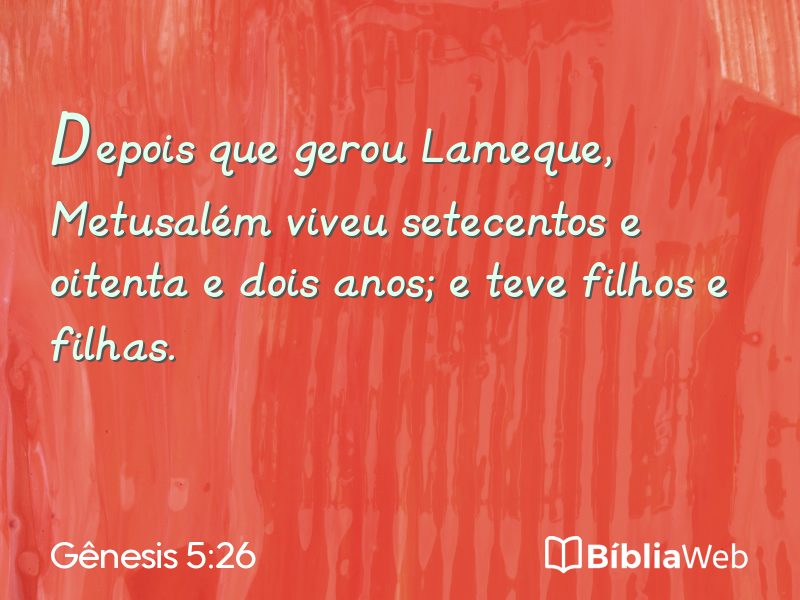 Gênesis 5:26 em imagem para compartilhar