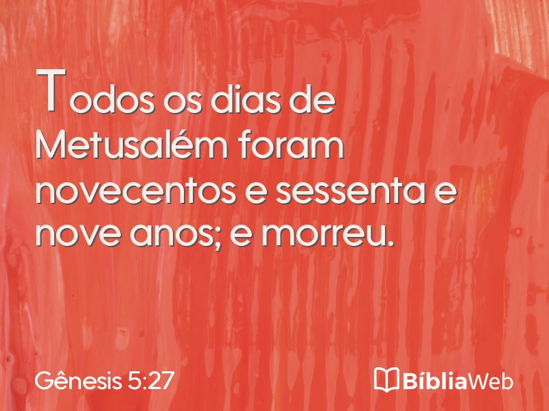 Gênesis 5:27 em imagem para compartilhar