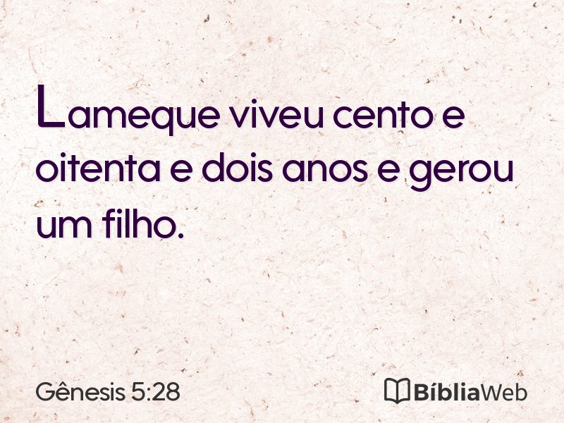 Gênesis 5:28 em imagem para compartilhar