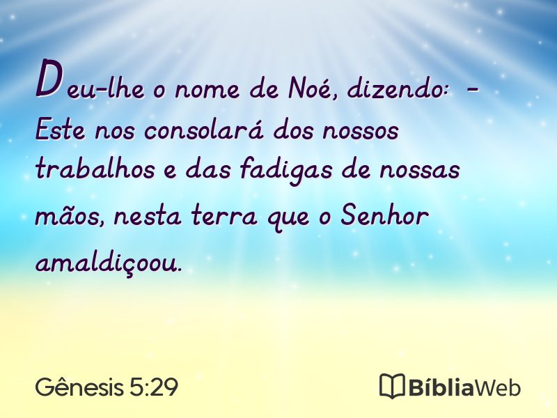 Gênesis 5:29 em imagem para compartilhar