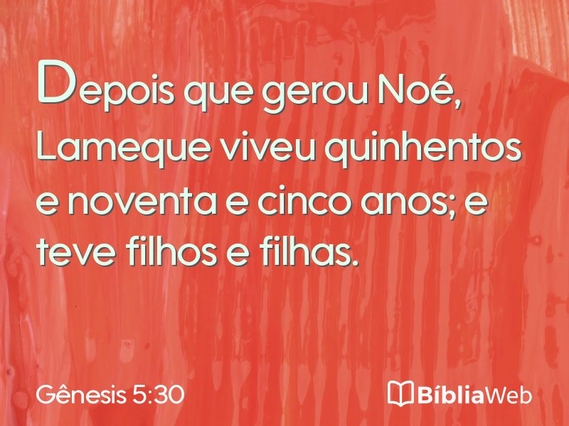 Gênesis 5:30 em imagem para compartilhar