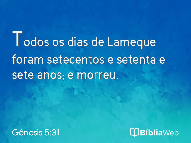Gênesis 5:31 em imagem para compartilhar