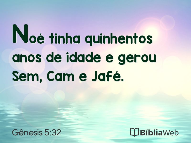Gênesis 5:32 em imagem para compartilhar