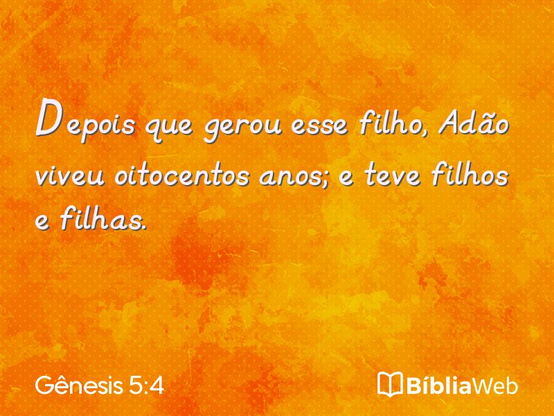 Gênesis 5:4 em imagem para compartilhar