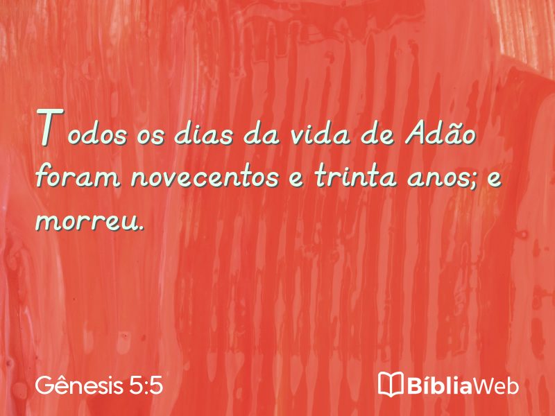 Gênesis 5:5 em imagem para compartilhar