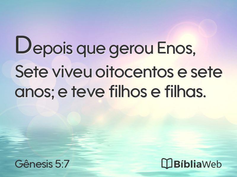 Gênesis 5:7 em imagem para compartilhar