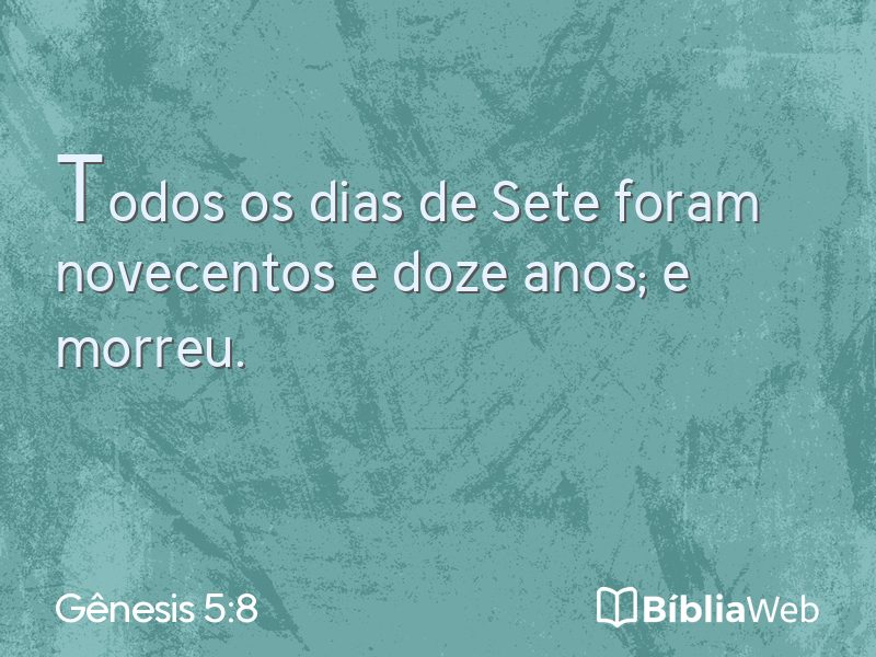 Gênesis 5:8 em imagem para compartilhar