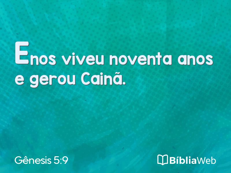 Gênesis 5:9 em imagem para compartilhar