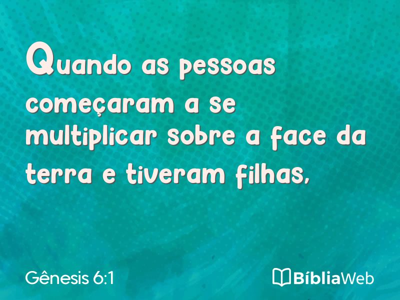 Gênesis 6:1 em imagem para compartilhar