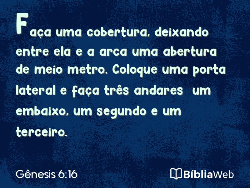 Gênesis 6:16 em imagem para compartilhar