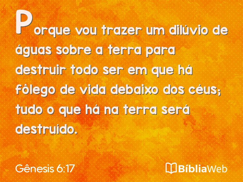 Gênesis 6:17 em imagem para compartilhar
