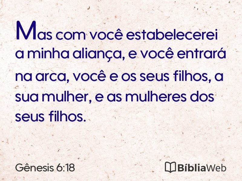 Gênesis 6:18 em imagem para compartilhar