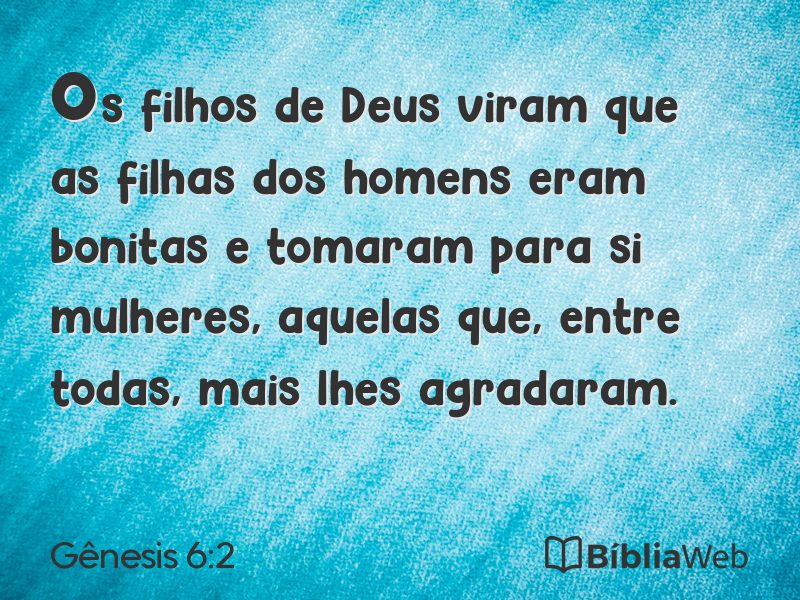 Gênesis 6:2 em imagem para compartilhar