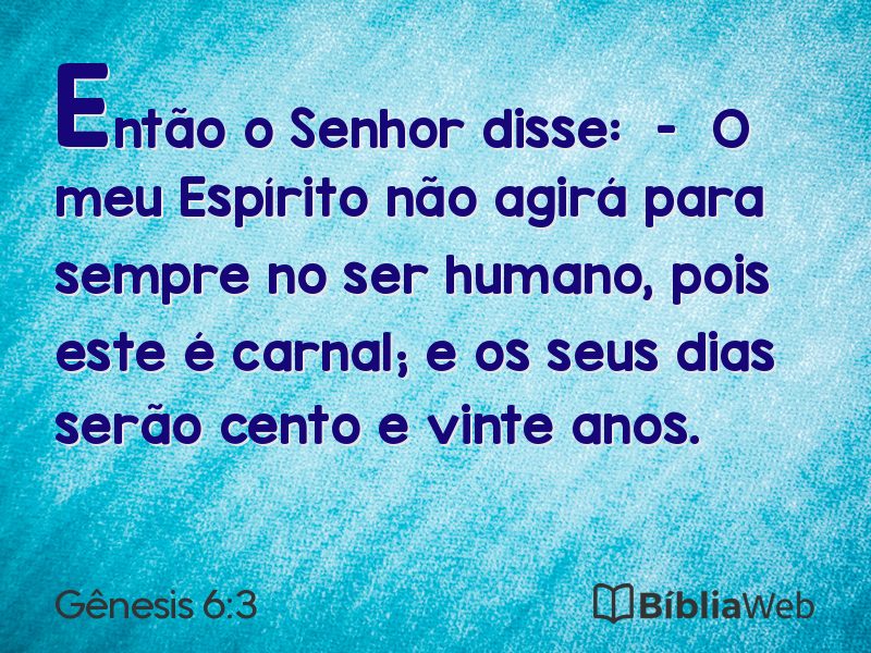 Gênesis 6:3 em imagem para compartilhar
