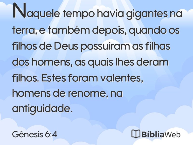Gênesis 6:4 em imagem para compartilhar