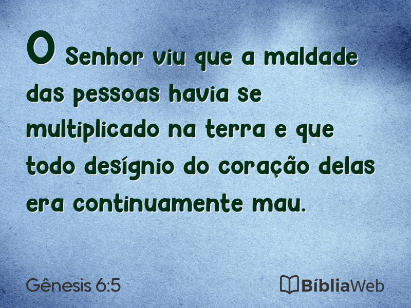 Gênesis 6:5 em imagem para compartilhar