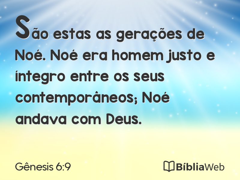 Gênesis 6:9 em imagem para compartilhar