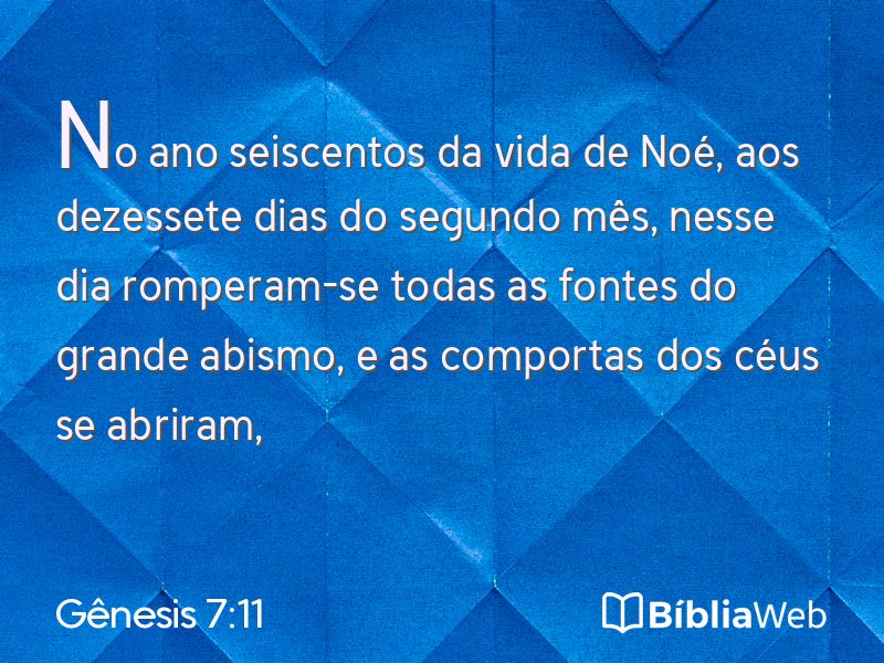 Gênesis 7:11 em imagem para compartilhar