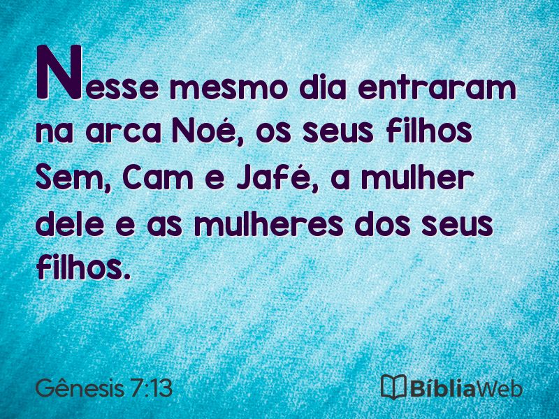 Gênesis 7:13 em imagem para compartilhar